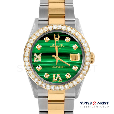 Rolex Date 34mm | 1500-TT-MLC-8DR69-2CT-OYS