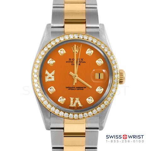 Rolex Date 34mm | 1500-TT-ORN-8DR69-BDS-OYS