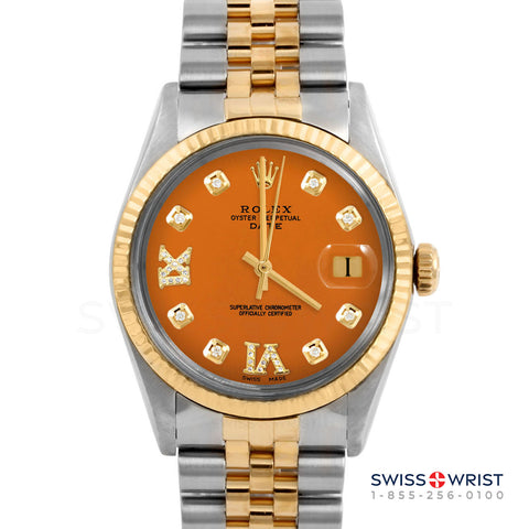 Rolex Date 34mm | 1500-TT-ORN-8DR69-FLT-JBL