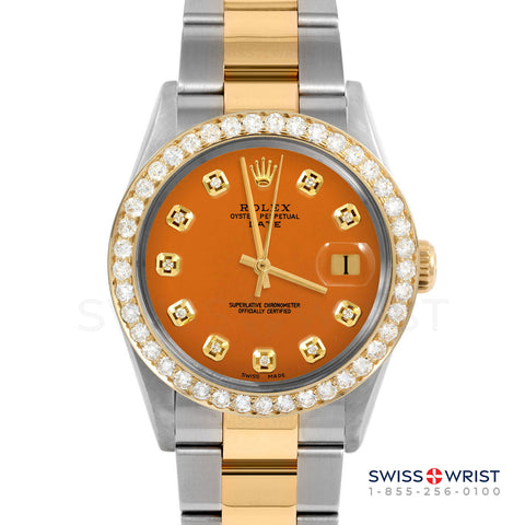 Rolex Date 34mm | 1500-TT-ORN-DIA-AM-2CT-OYS