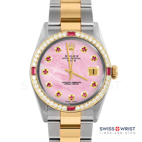 Rolex Date 34mm | 1500-TT-PMOP-RBY-AM-4RBY-OYS