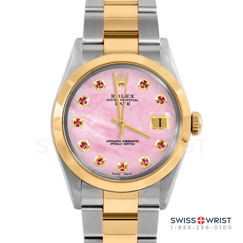 Rolex Date 34mm | 1500-TT-PMOP-RBY-AM-SMT-OYS