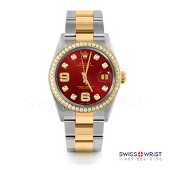 Rolex Date 34mm | 1500-TT-RED-8DA69-BDS-OYS