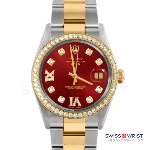 Rolex Date 34mm | 1500-TT-RED-8DR69-BDS-OYS