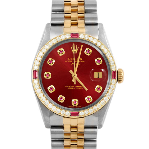 Rolex Date 34mm | 1500-TT-RED-RBY-AM-4RBY-JBL