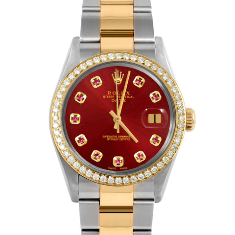 Rolex Date 34mm | 1500-TT-RED-RBY-AM-BDS-OYS