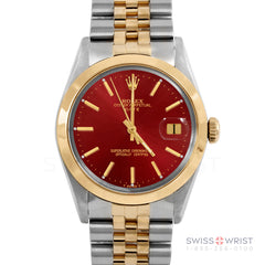 Rolex Date 34mm | 1500-TT-RED-STK-SMT-JBL