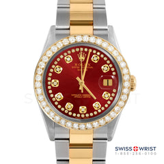 Rolex Date 34mm | 1500-TT-RED-STRD-2CT-OYS