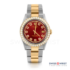 Rolex Date 34mm | 1500-TT-RED-STRR-2CT-OYS
