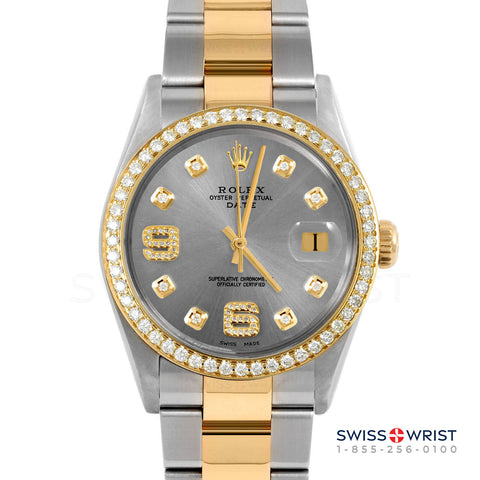 Rolex Date 34mm | 1500-TT-SLT-8DA69-BDS-OYS