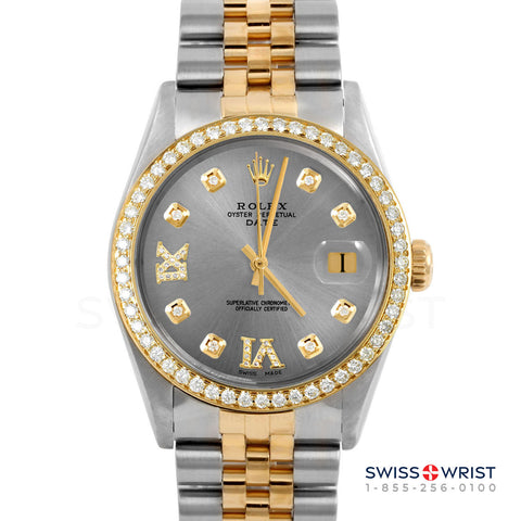 Rolex Date 34mm | 1500-TT-SLT-8DR69-BDS-JBL