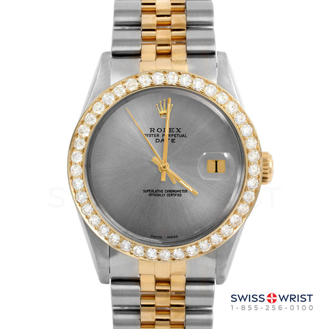 Rolex Date 34mm | 1500-TT-SLT-NOHM-2CT-JBL