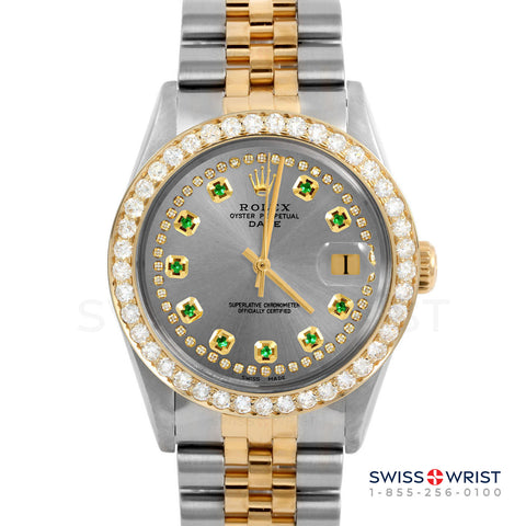 Rolex Date 34mm | 1500-TT-SLT-STRE-2CT-JBL