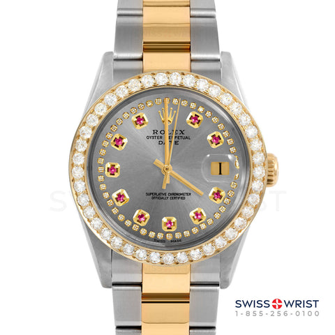 Rolex Date 34mm | 1500-TT-SLT-STRR-2CT-OYS