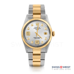 Rolex Date 34mm | 1500-TT-SLV-8DA69-FLT-OYS