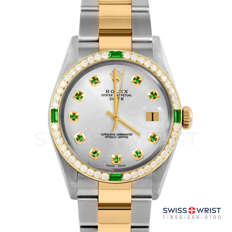 Rolex Date 34mm | 1500-TT-SLV-EMD-AM-4EMD-OYS