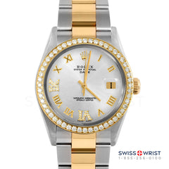 Rolex Date 34mm | 1500-TT-SLV-RDR69-BDS-OYS