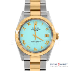 Rolex Date 34mm | 1500-TT-TRQ-ROM-SMT-OYS