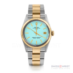 Rolex Date 34mm | 1500-TT-TRQ-STK-FLT-OYS
