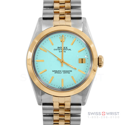 Rolex Date 34mm | 1500-TT-TRQ-STK-SMT-JBL