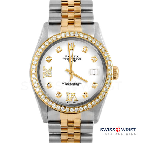 Rolex Date 34mm | 1500-TT-WHT-8DR69-BDS-JBL