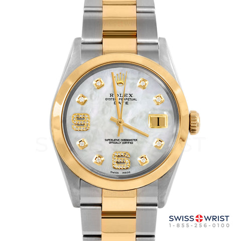 Rolex Date 34mm | 1500-TT-WMOP-8DA69-SMT-OYS