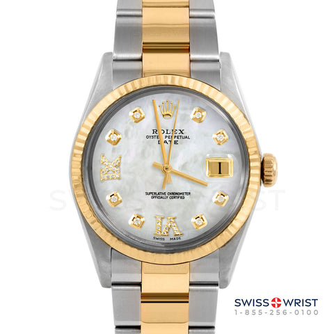 Rolex Date 34mm | 1500-TT-WMOP-8DR69-FLT-OYS