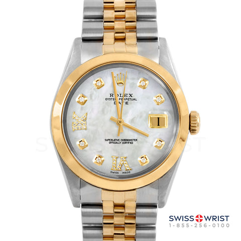 Rolex Date 34mm | 1500-TT-WMOP-8DR69-SMT-JBL