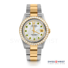 Rolex Date 34mm | 1500-TT-WMOP-STRE-2CT-OYS