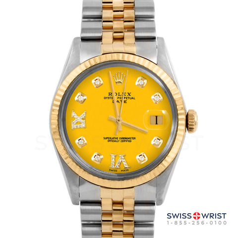 Rolex Date 34mm | 1500-TT-YLW-8DR69-FLT-JBL