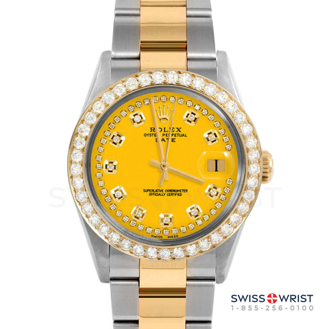 Rolex Date 34mm | 1500-TT-YLW-STRD-2CT-OYS