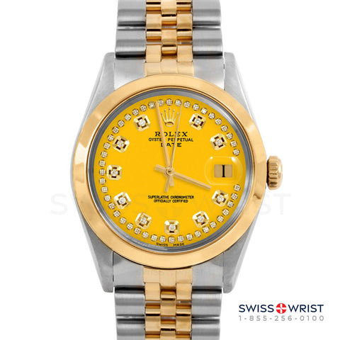 Rolex Date 34mm | 1500-TT-YLW-STRD-SMT-JBL