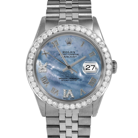 Rolex Datejust 36mm | 1601-SS-BLMOP-RDR69-25CT-JBL