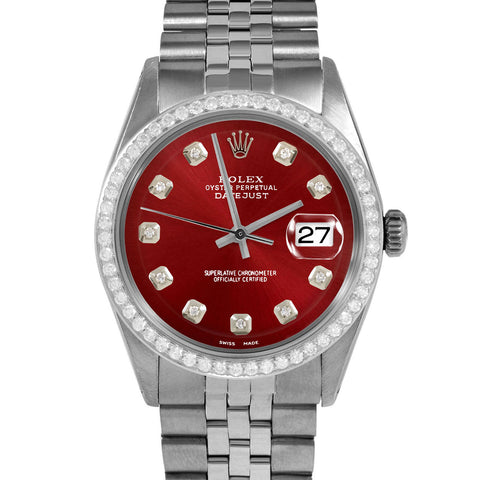 Rolex Datejust 36mm | 1601-SS-RED-DIA-AM-BDS-JBL