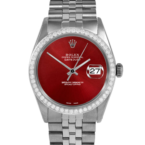 Rolex Datejust 36mm | 1601-SS-RED-NOHM-BDS-JBL