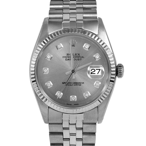 Rolex Datejust 36mm | 1601-SS-SLT-DIA-AM-FLT-JBL