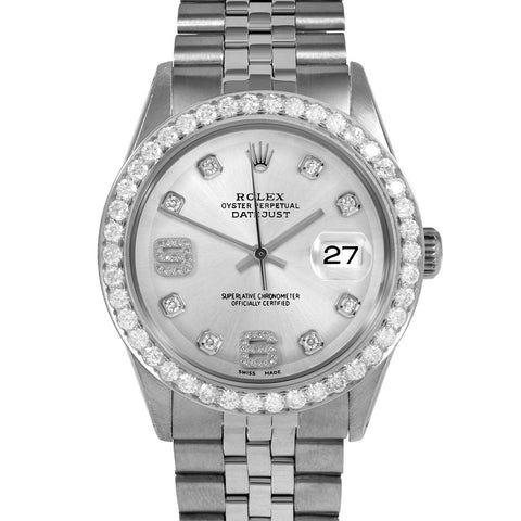 Rolex Datejust 36mm | 1601-SS-SLV-8DA69-25CT-JBL