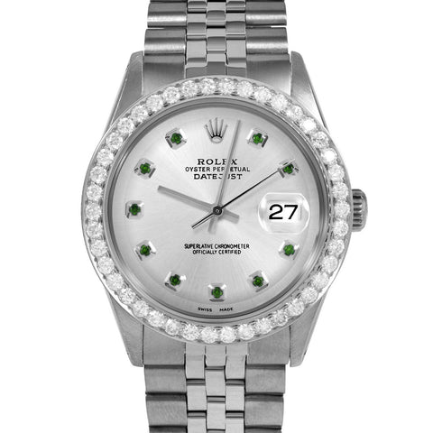 Rolex Datejust 36mm | 1601-SS-SLV-EMD-AM-25CT-JBL