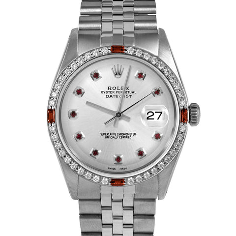 Rolex Datejust 36mm | 1601-SS-SLV-RBY-AM-4RBY-JBL