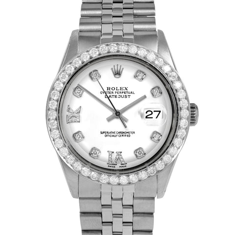 Rolex Datejust 36mm | 1601-SS-WHT-8DR69-25CT-JBL