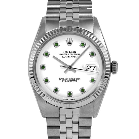 Rolex Datejust 36mm | 1601-SS-WHT-EMD-AM-FLT-JBL