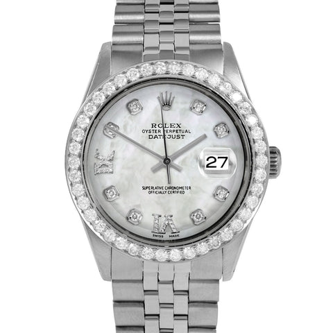 Rolex Datejust 36mm | 1601-SS-WMOP-8DR69-25CT-JBL