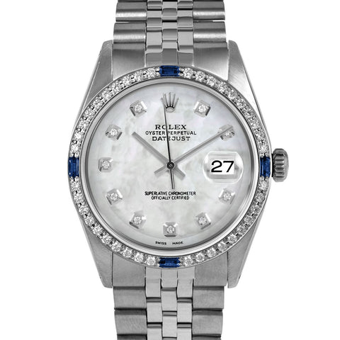 Rolex Datejust 36mm | 1601-SS-WMOP-DIA-AM-4SPH-JBL