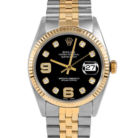 Rolex Datejust 36mm | 1601-TT-BLK-8DA69-FLT-JBL