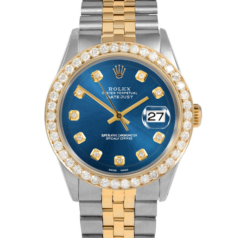 Rolex Datejust 36mm | 1601-TT-BLU-DIA-AM-25CT-JBL