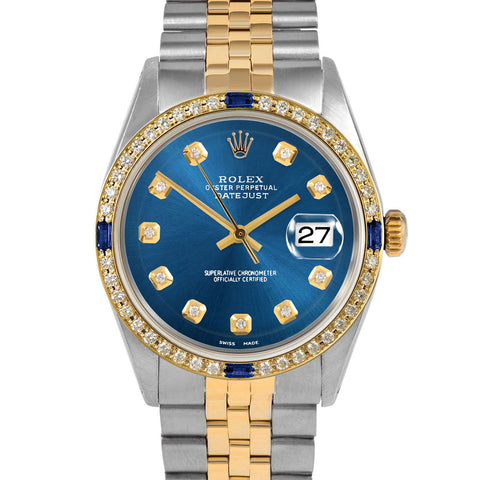 Rolex Datejust 36mm | 1601-TT-BLU-DIA-AM-4SPH-JBL