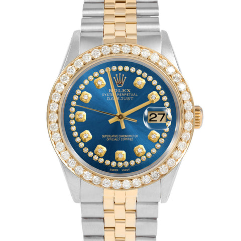 Rolex Datejust 36mm | 1601-TT-BLU-STRD-25CT-JBL