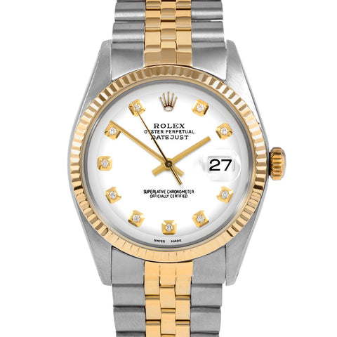 Rolex Datejust 36mm | 1601-TT-WHT-DIA-AM-FLT-JBL