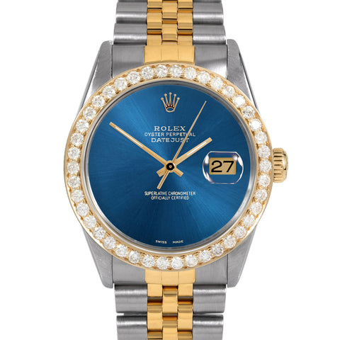 Rolex Datejust 36mm | 16013-BLU-NOHM-25CT-JBL