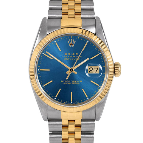 Rolex Datejust 36mm | 16013-BLU-STK-FLT-JBL